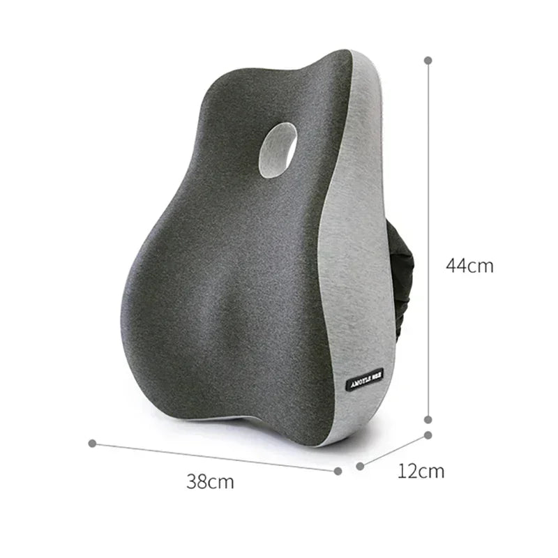 2-in-1 Orthopedic Seat & Lumbar Cushion – Magnetic Bamboo Charcoal Core, Ergonomic Support