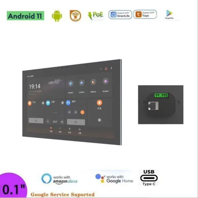 Smart Home Control Hub with 10.1" Touchscreen & POE Support
