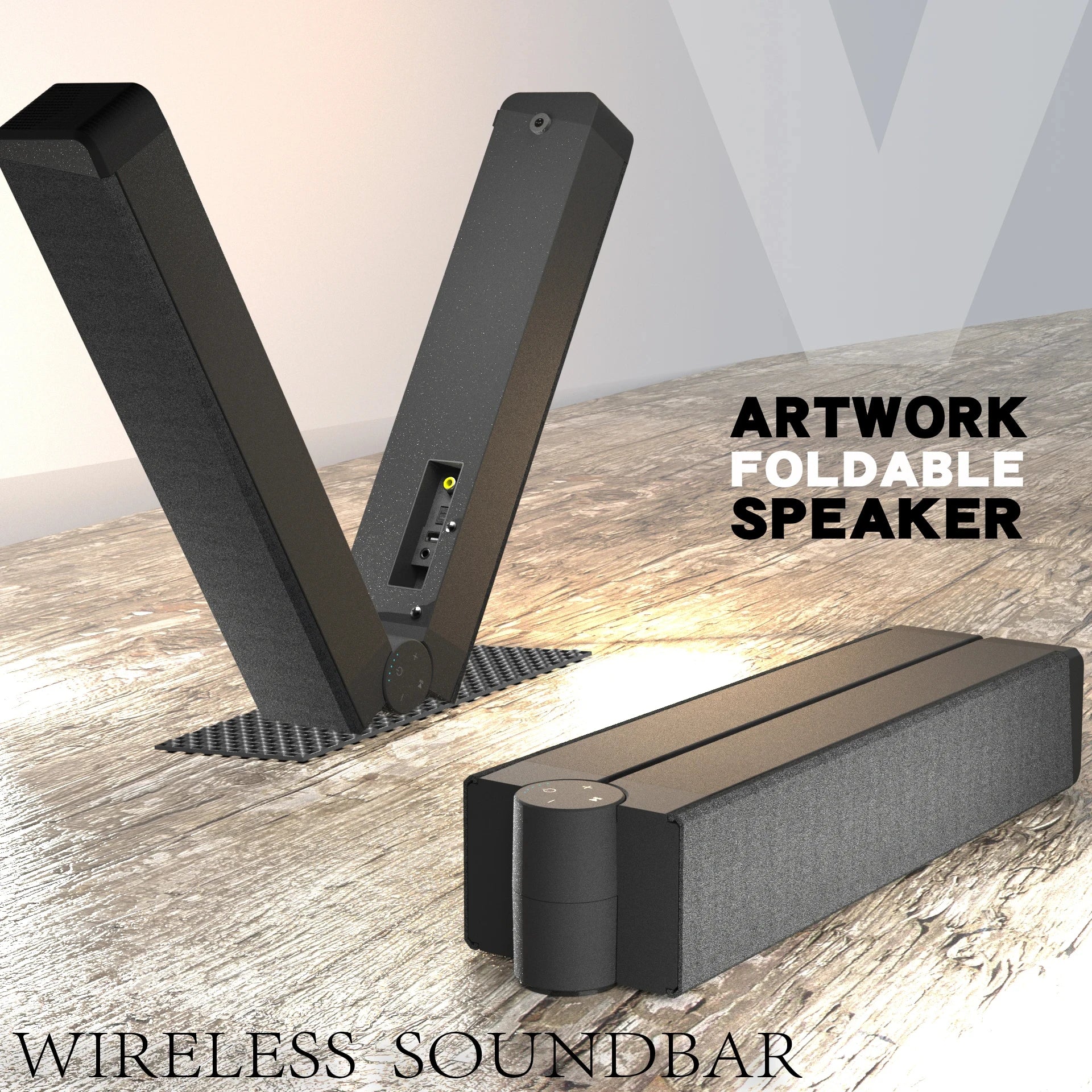 Wireless Home Theatre Sound Bar Bluetooth 5.1, 3D Stereo, FM Radio, TF/USB/AUX/RCA, Remote Control