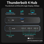 40Gbps Thunderbolt 4 Docking Station with 6 Ports