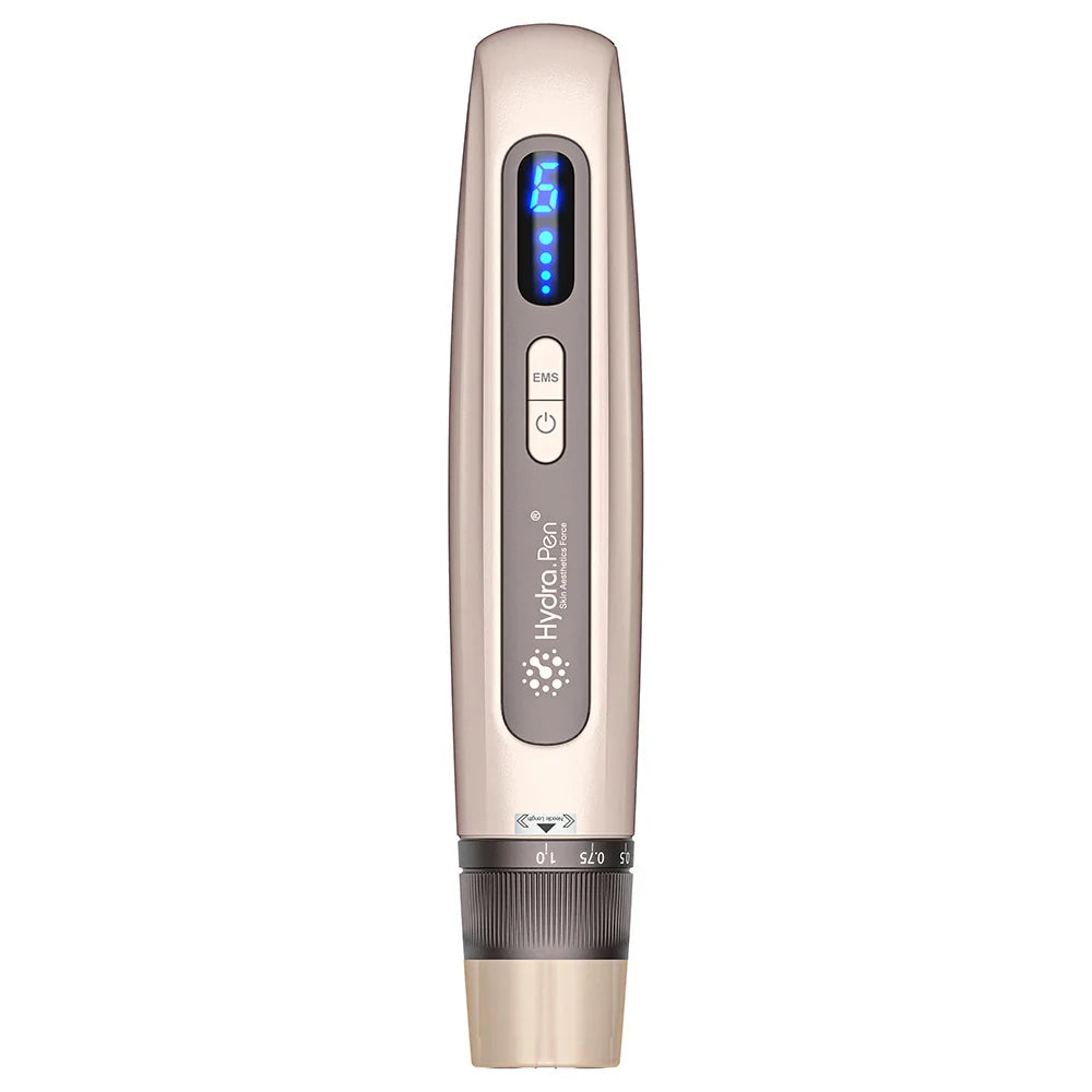 2-in-1 Gold Wireless Micro needling Hydra Pen with EMS