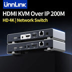 200m HDMI KVM Over Ethernet with IR and Loop-Out