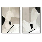 2-Piece Abstract Canvas Wall Art Set with Black Frame