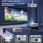 Smart Home Theater Projector with Auto Focus and Bluetooth