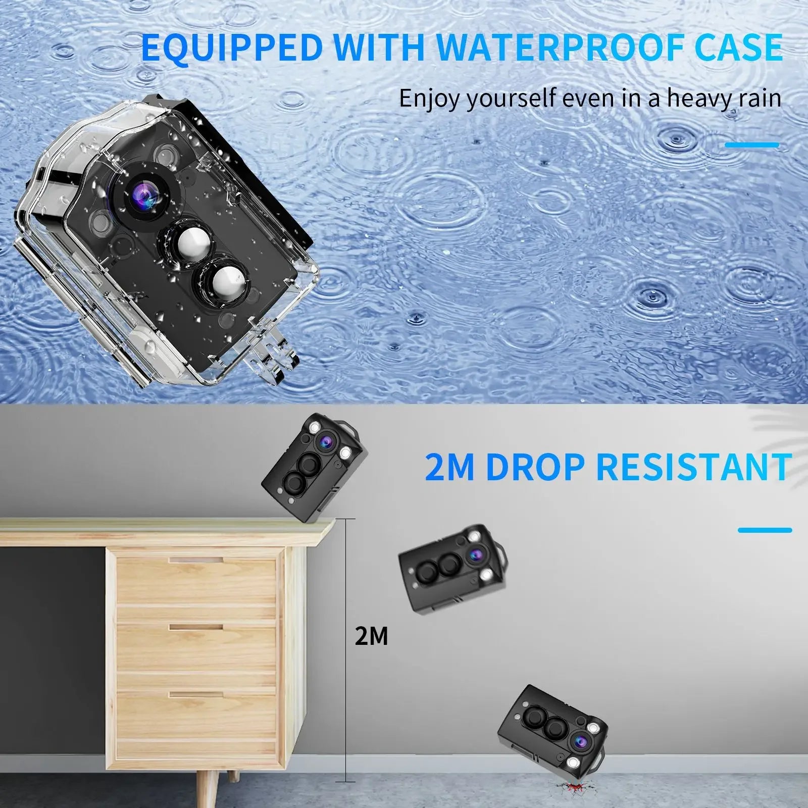 1080p Portable Mini Body Camera with Night Vision and Waterproof Case