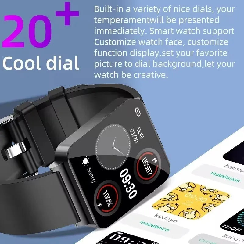 1.72" AMOLED Smartwatch with ECG and Blood Sugar Monitor