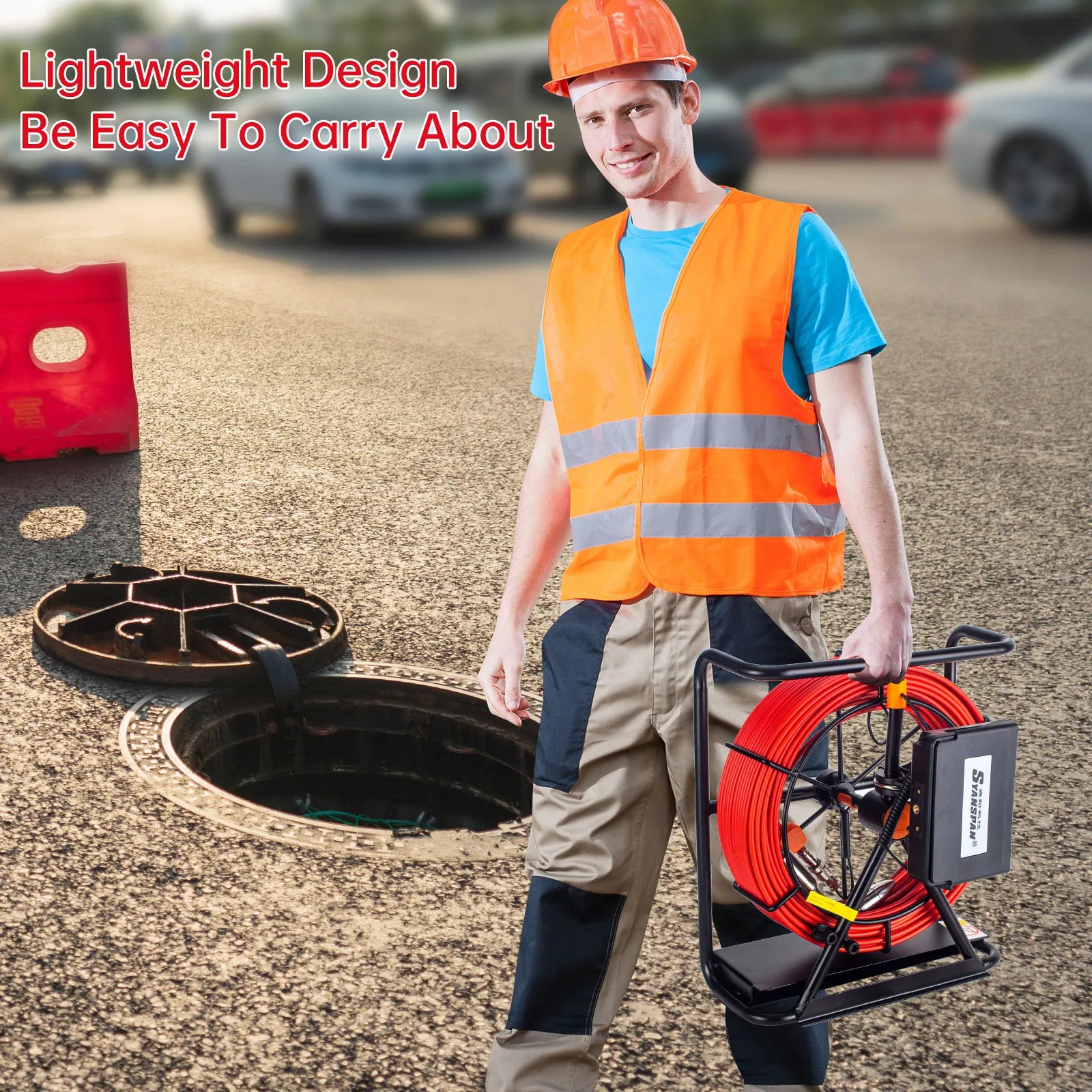 17mm Pipe Inspection Camera with 10m Cable, DVR Recorder & 4.3" Display