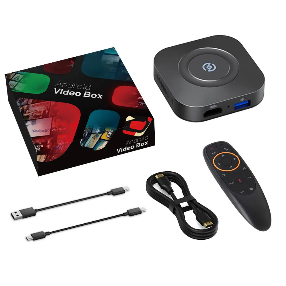 Wired CarPlay Android Media Box with Remote Control