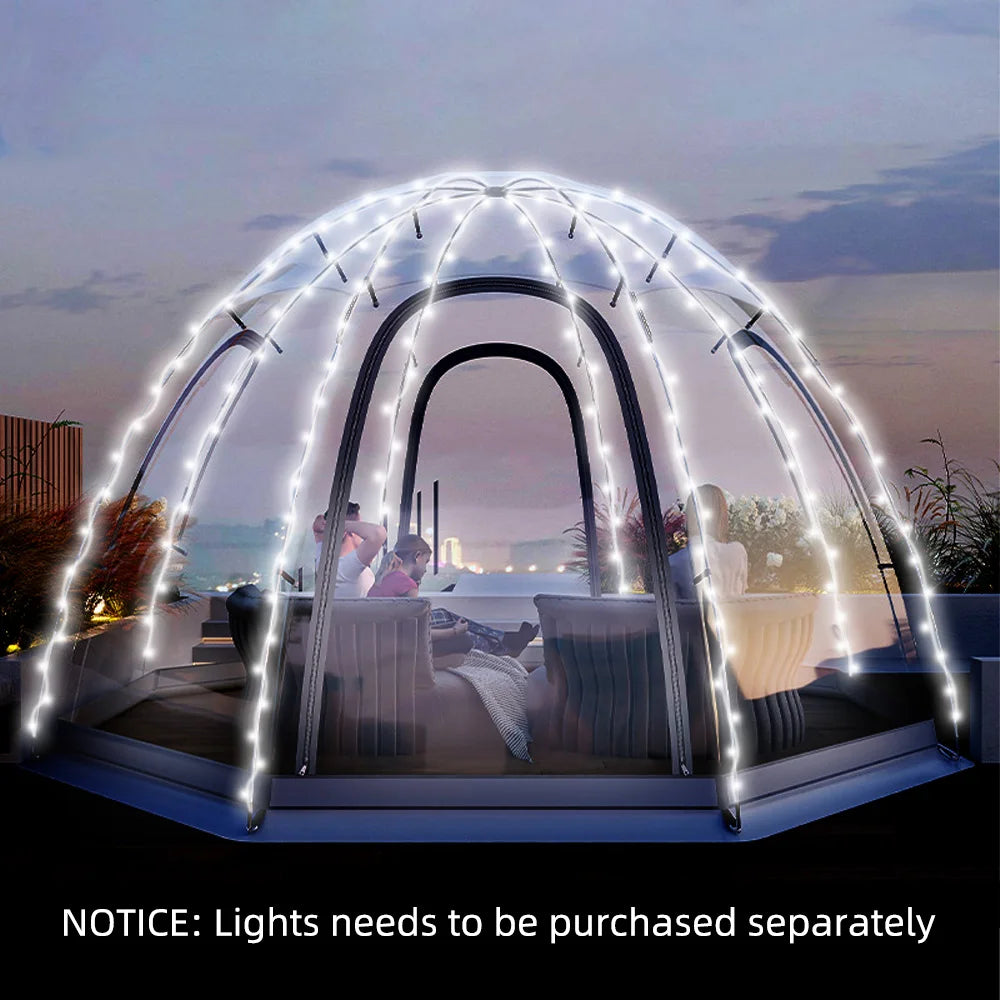 Portable 8-10 Person Dome Tent Clear Bubble Gazebo for Outdoor Events, Garden & Patio Use
