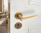 Universal Silent Door Handle, Brass Lock, Room Use
