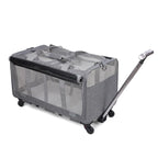 Large Capacity Cat Travel Gray Backpack – 71cm x 38cm x 10cm, Foldable, Portable & Ventilated