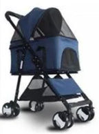 Foldable Pet Stroller for Cats and Small Dogs Portable Collapsible Design for Outdoor Walks
