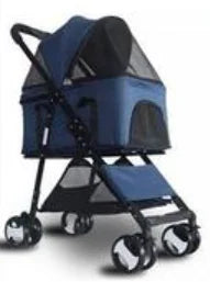 Foldable Pet Stroller for Cats and Small Dogs Portable Collapsible Design for Outdoor Walks