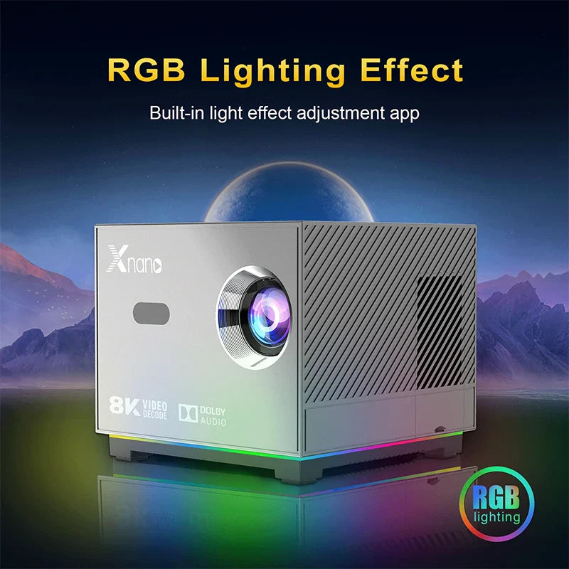 Compact 8K Video Projector with Wireless Connectivity