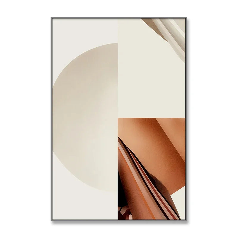 Abstract Geometric Canvas Wall Art Luxury Room Mural for Living Room or Bedroom