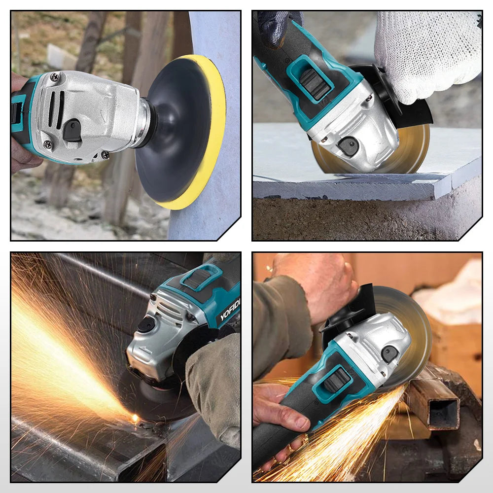 125mm Brushless Cordless Angle Grinder with 4 Speed Settings