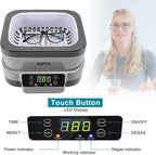 Portable Ultrasonic Cleaner 1.2L 70W with Timer & Degas for Jewelry, Glasses & Accessories