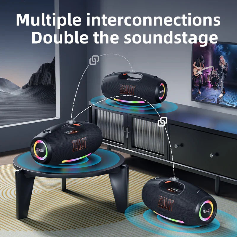 Portable Outdoor Bluetooth Speaker 250W with Fast Charging