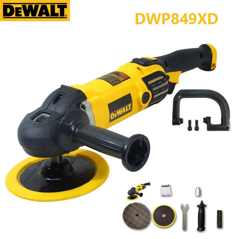 180mm Variable Speed Car Polisher for Waxing & Detailing DWP849XD