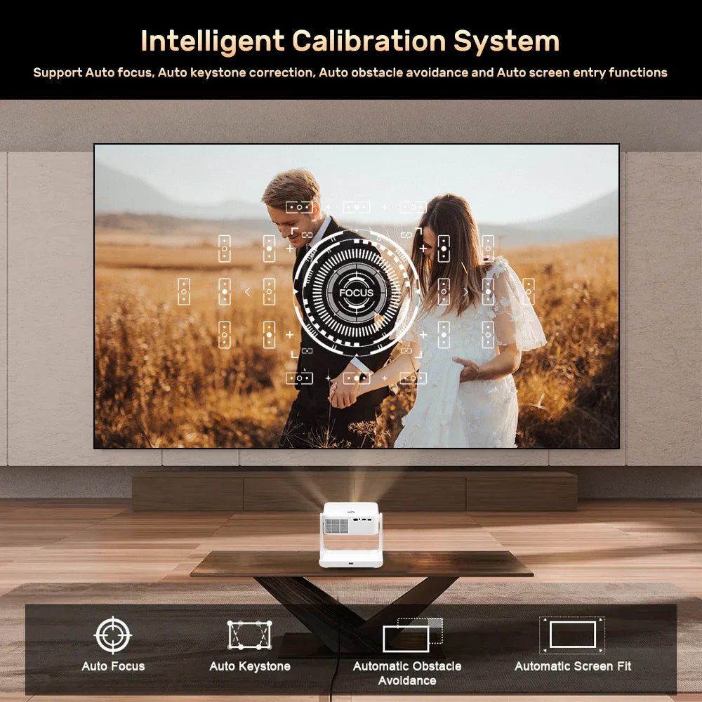 600ANSI Mini Home Projector with Bluetooth and 4K Support, D1ATV Version