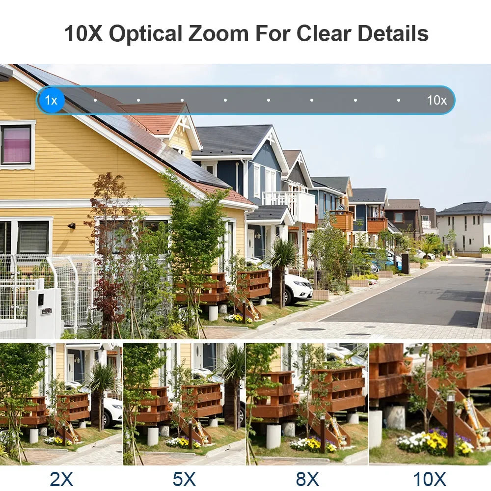 10K WiFi PTZ Security Camera with 10X Zoom