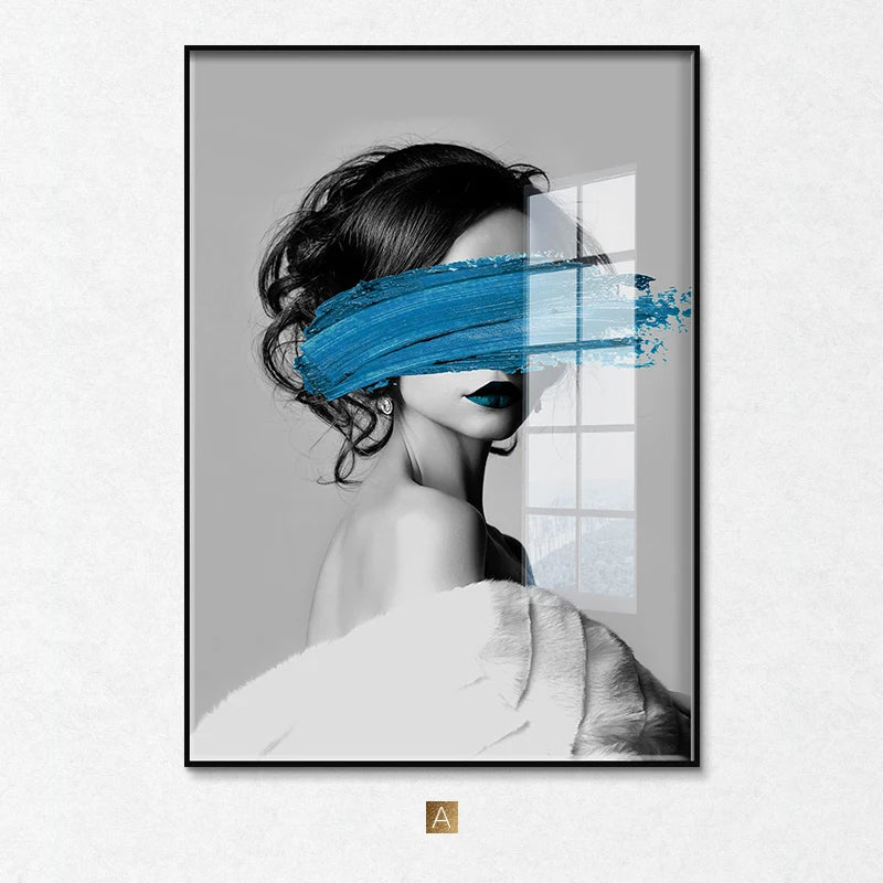 Minimalist Modern Wall Art Framed Canvas Print for Living Room, Bedroom or Apartment Decor