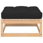 Modular Outdoor Footstool with Anthracite Cushion – Solid Pinewood Frame 70x70cm