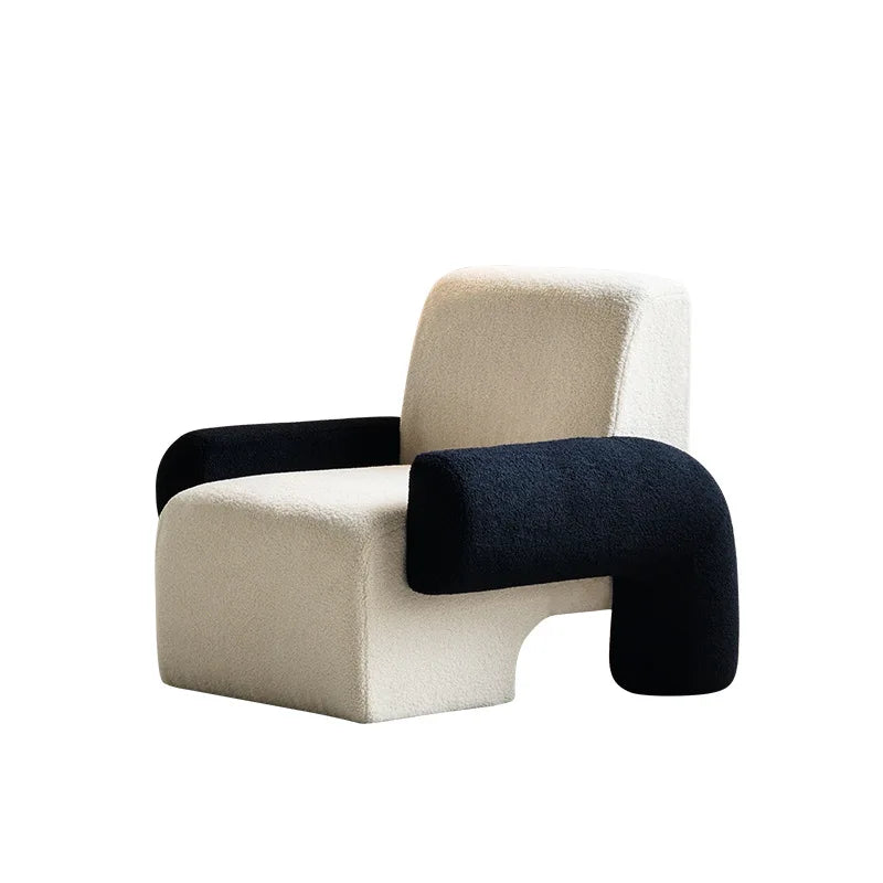 Scandinavian Teddy Velvet Lounge Chair Compact Luxury Single Sofa for Home Spaces
