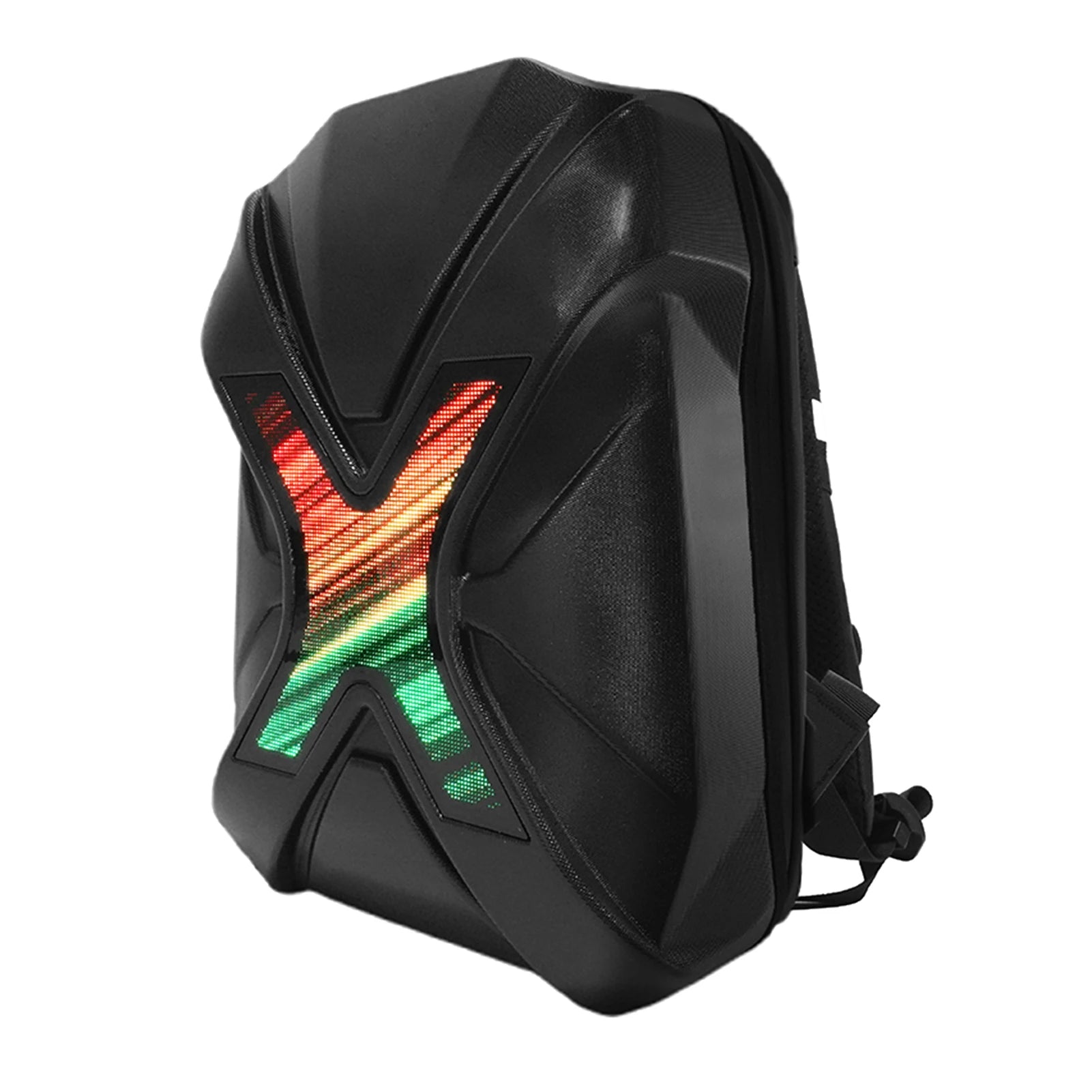Rechargeable LED Display Motorbike Backpack Waterproof, Helmet Holder, Outdoor Cycling Bag