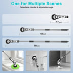 11-in-1 Cordless Electric Spin Scrubber with 9 Brush Heads and Adjustable Handle