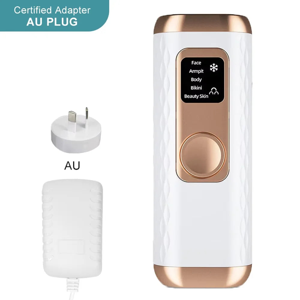Portable IPL Laser Hair Removal Device – Painless, Cordless, 3-Speed White Au