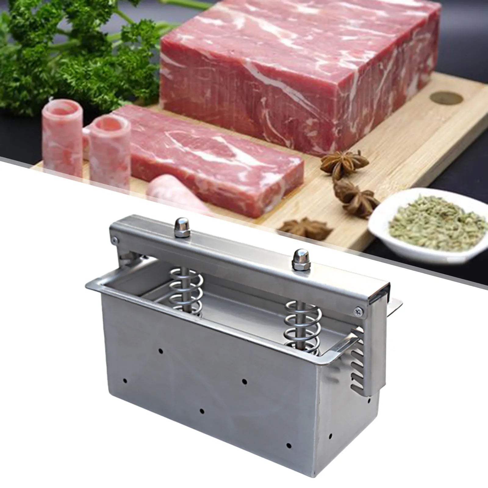 500g Lunch Meat Press Mold Stainless Steel Kitchen Tool