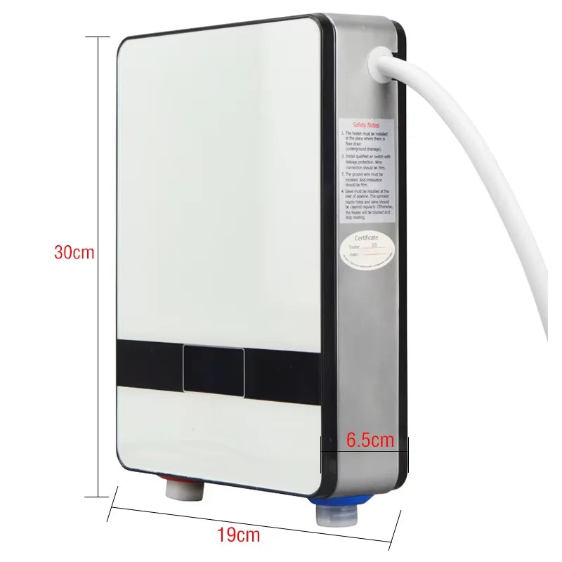 Wall-Mounted 6500W Electric Water System Instant Hot Water for Bathroom or Kitchen Use