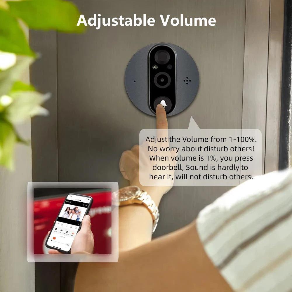 1080P Wireless Door Camera with PIR Motion Detection