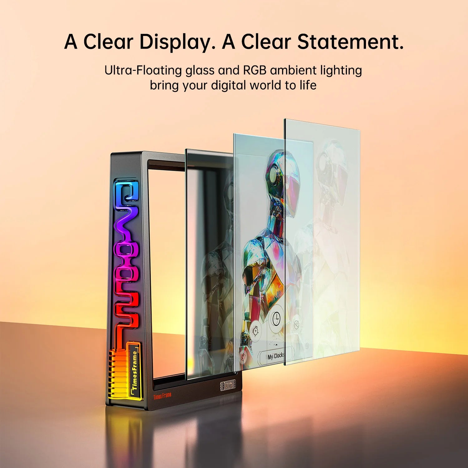 10.1" Wi-Fi Smart Pixel Display with Clock, Weather, Calendar and Real-Time Tickers
