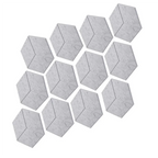 12-Pack Self-Adhesive Acoustic Foam Panels for Soundproofing - Gray