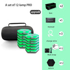 12-Piece Rechargeable Reaction Lights for Fitness & Speed