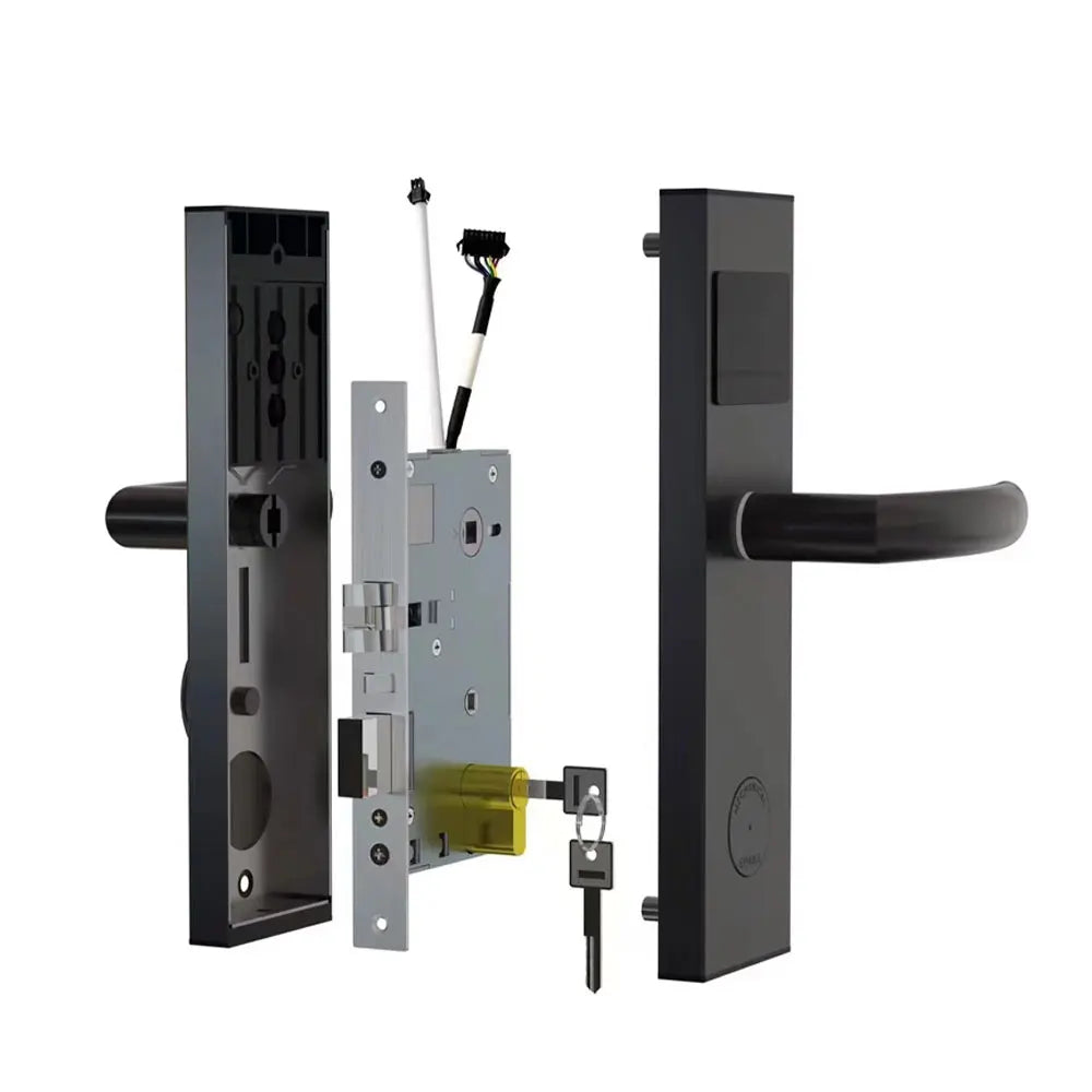 Electronic Keyless Door Lock with App, Code, Card & Mechanical Key Override