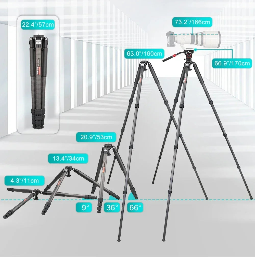 Professional 32.5mm Bowl Tripod for DSLR and Video