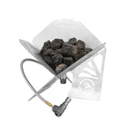 Foldable Stainless Steel Gas Fire Pit Outdoor Heating, Portable & Windproof