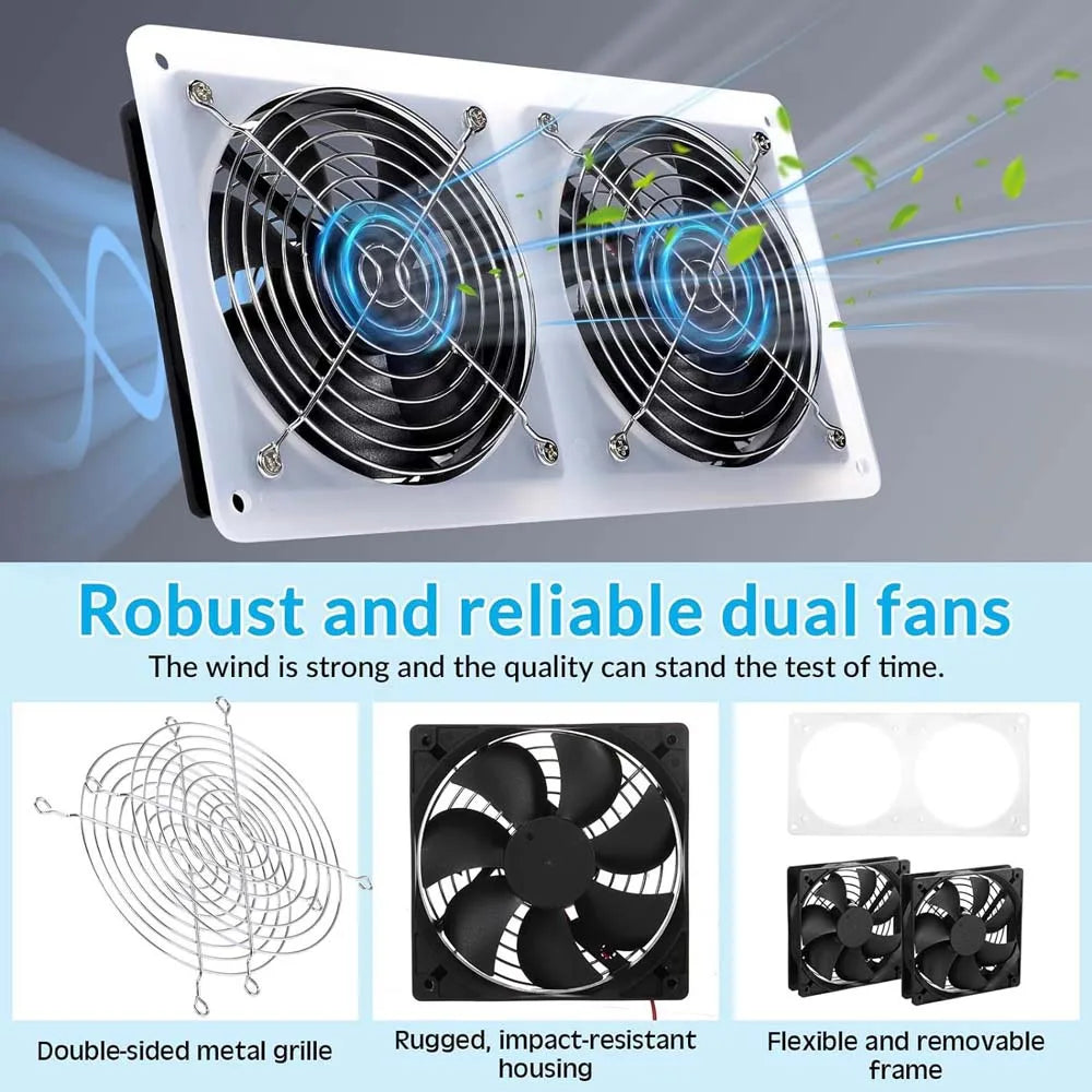 10W Solar Ventilator with Auto Temperature Control for Greenhouses & Sheds