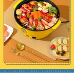 28cm Mini Multifunctional Electric Cooker for Dorm or Home – Fry, Boil, Steam