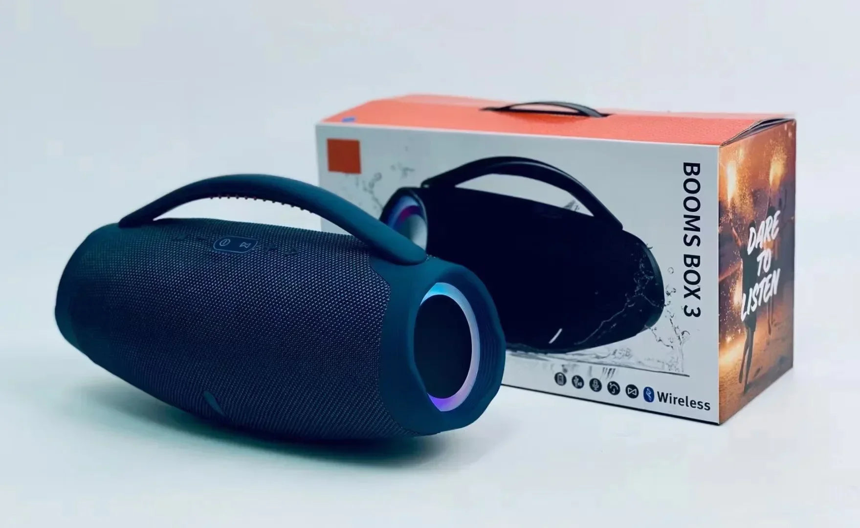 100W Outdoor Bluetooth Speaker with USB/TF/AUX Support Blue