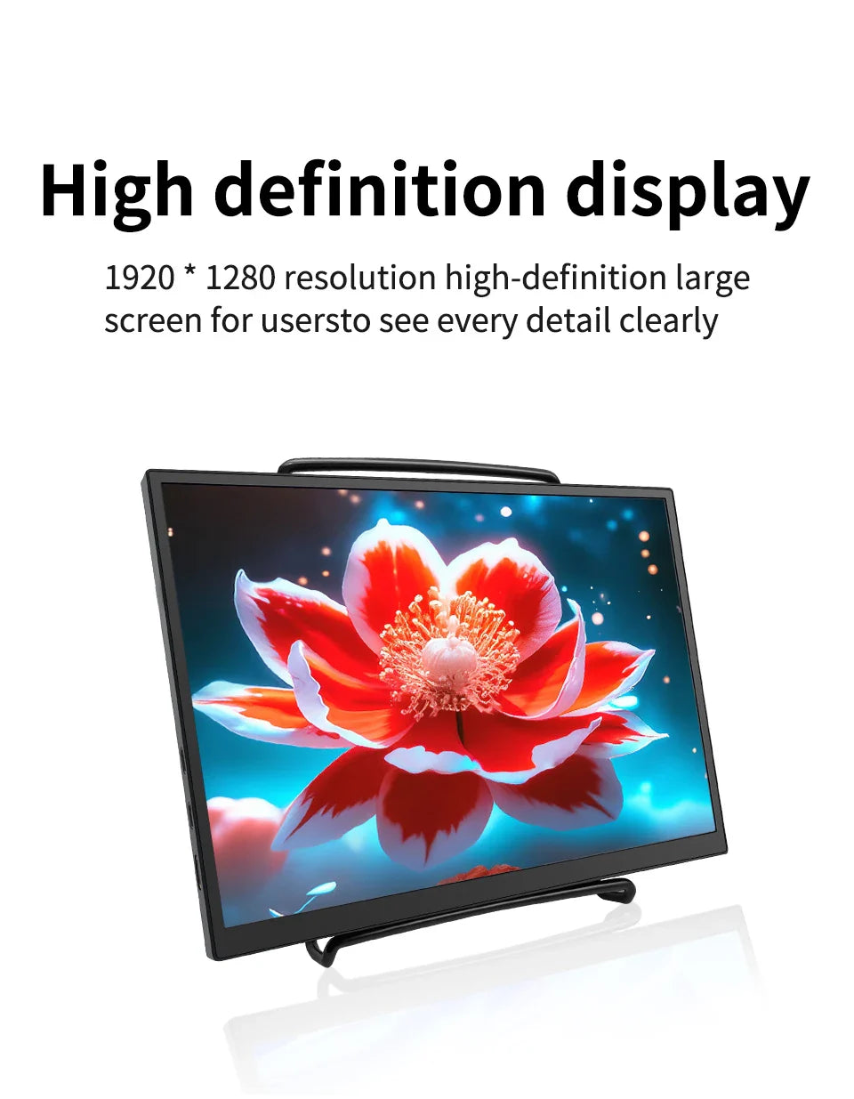 10.5 Inch Portable Monitor 1280P Second Screen for Laptop