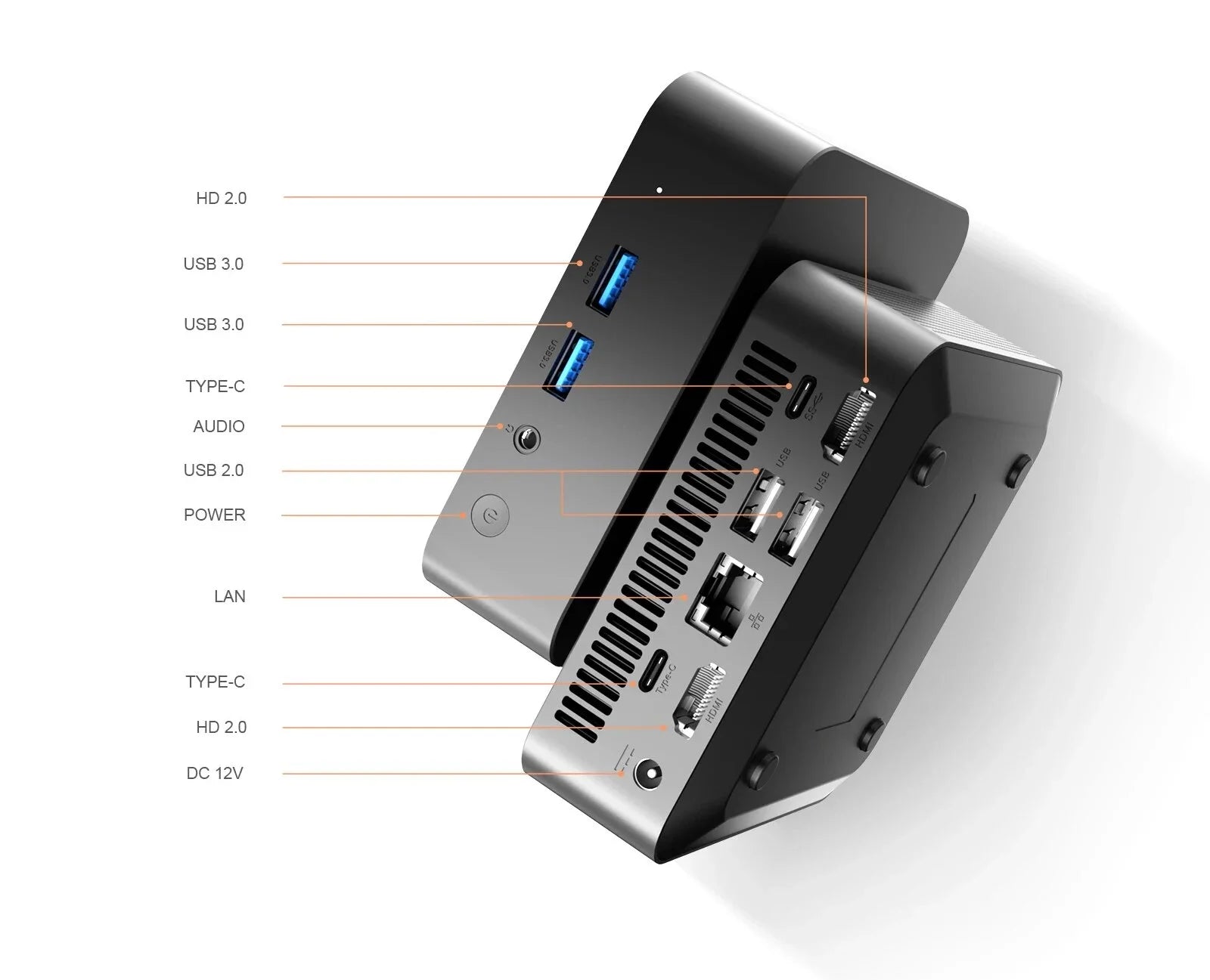Mini Desktop PC Portable Intel i9 16GB RAM 1TB SSD Black
