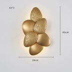 Gold Plated LED Wall Light Warm Glow for Home
