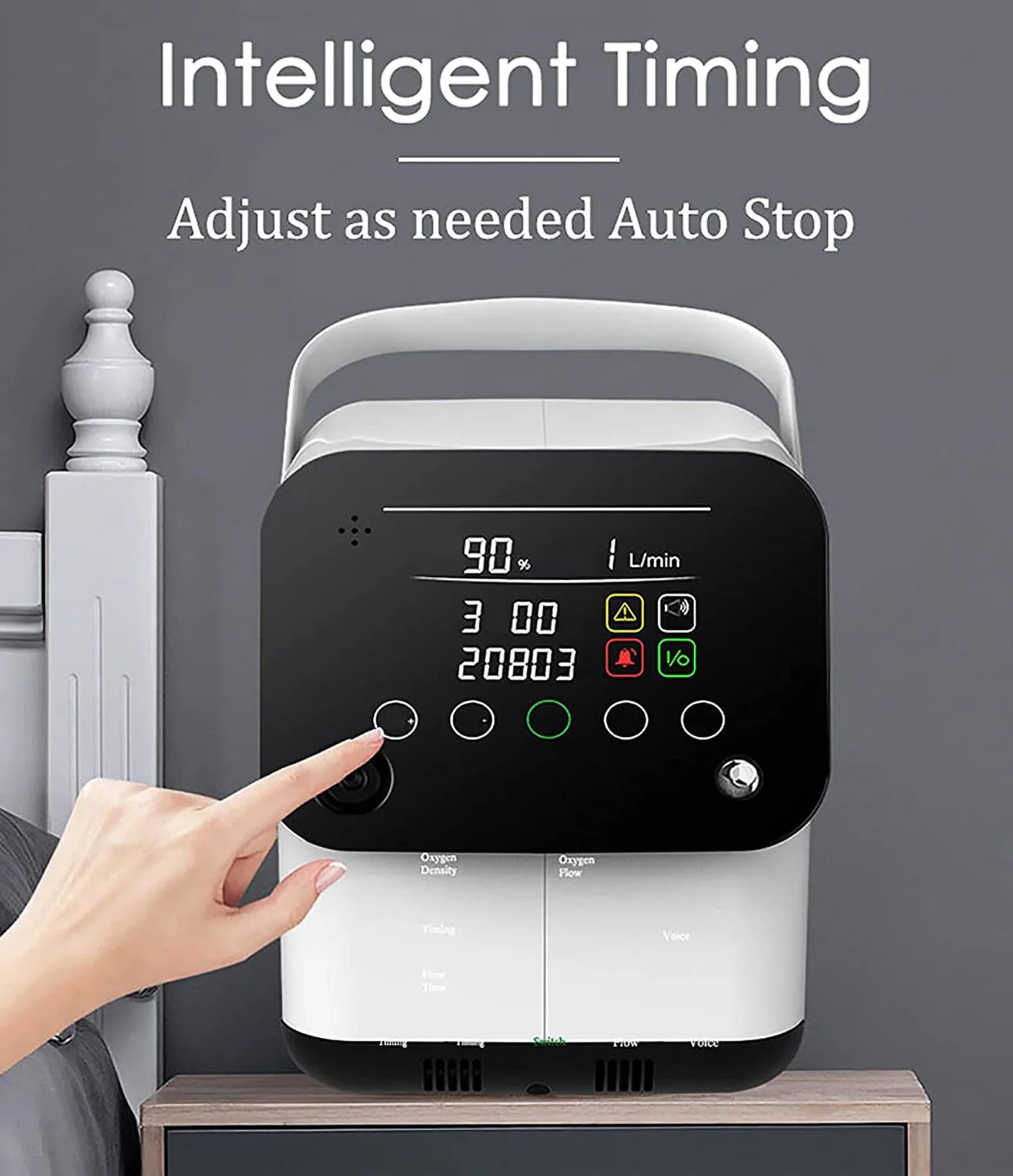 Portable 7L Oxygen Concentrator with 24H Continuous Flow