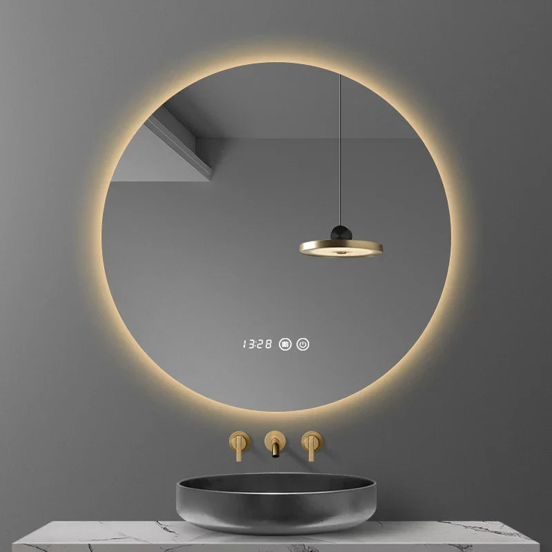 60cm Smart LED Round Defogging Bathroom Mirror