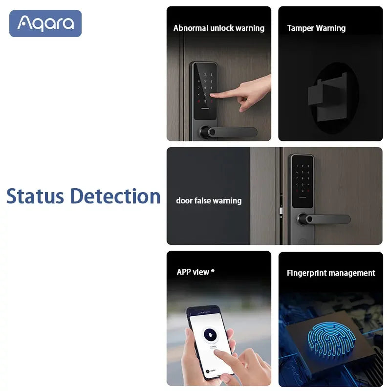 Smart Door Lock with Fingerprint and Apple Homekey for 80-120mm Doors