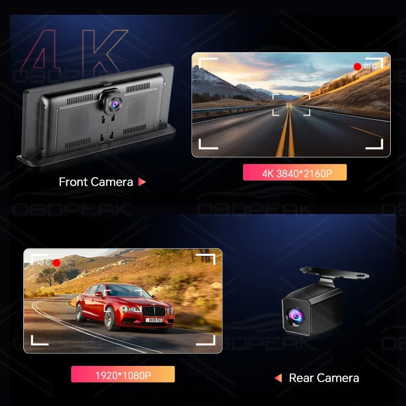 11.3” Smart Rearview DVR with WiFi and Dual Cameras